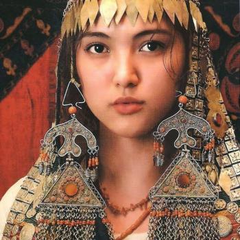Kyrgyz woman, traditional costume